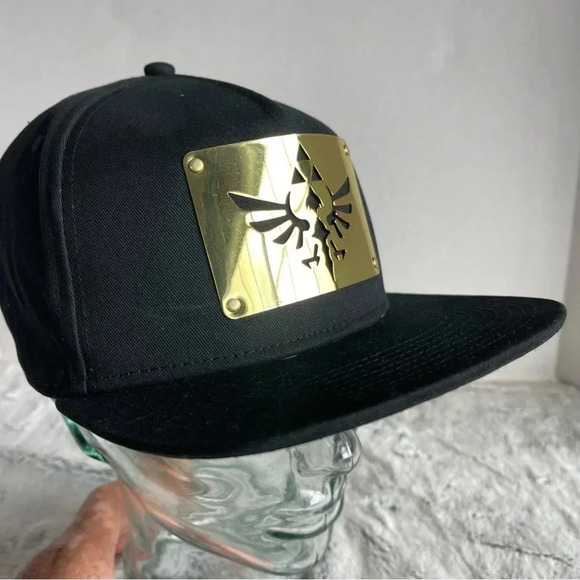 Nintendo Zelda Metal Plate Black Snapback Adjustable CAP HAT - Picture 5 of 10